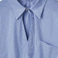 2way stripe volume shirt/stripeblue - KNUTH MARF