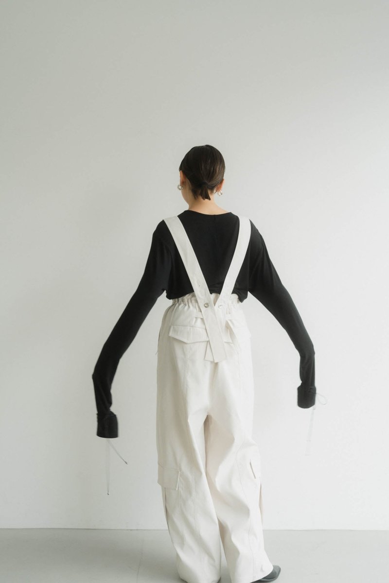 2way suspenders cargo pants/ivory - KNUTH MARF