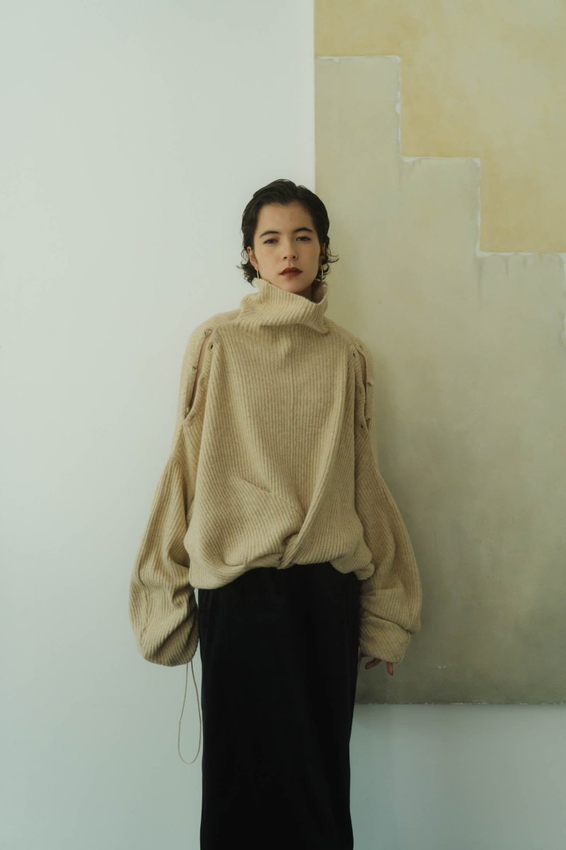 9,800円KnuthMarf unique nep knit jacket