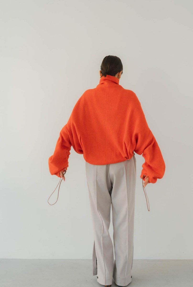 2way unique high neck knit/orange | KNUTH MARF