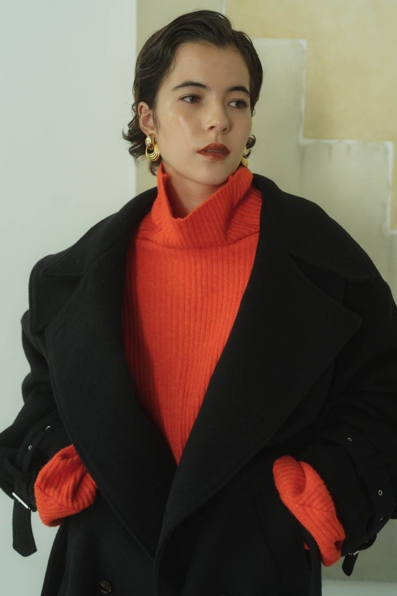 2way unique high neck knit/orange | KNUTH MARF