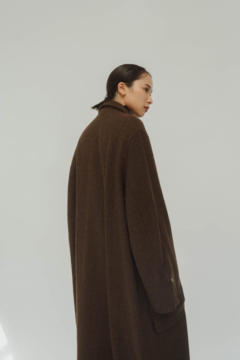 2way wool long coat(unisex)/brown | KNUTH MARF