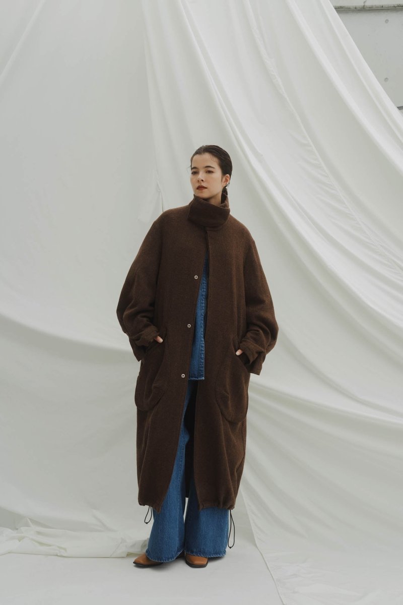 LEINWANDE Combination Wool Long Coat