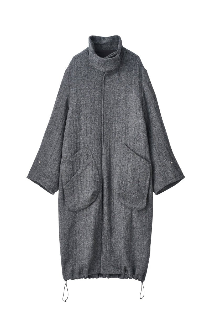 2way wool long coat(unisex)/gray