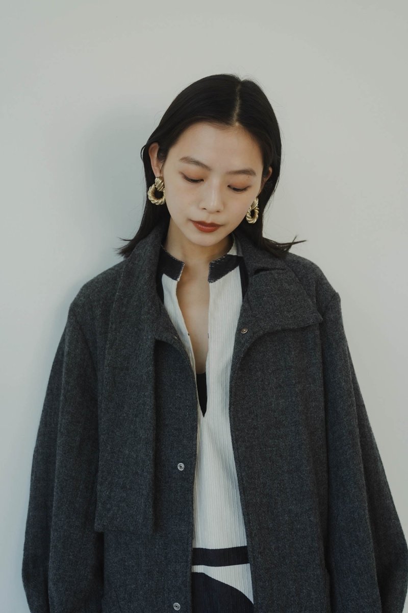2way wool long coat(unisex)/gray | KNUTH MARF