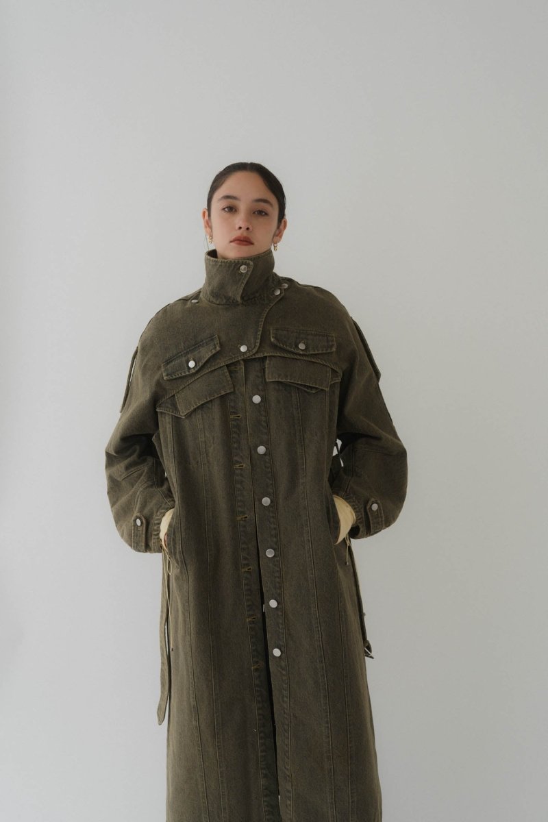 3way denim trench coat/blackyellow | KNUTH MARF