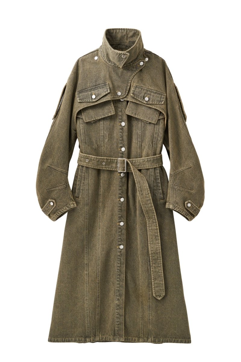 3way denim trench coat/blackyellow - KNUTH MARF