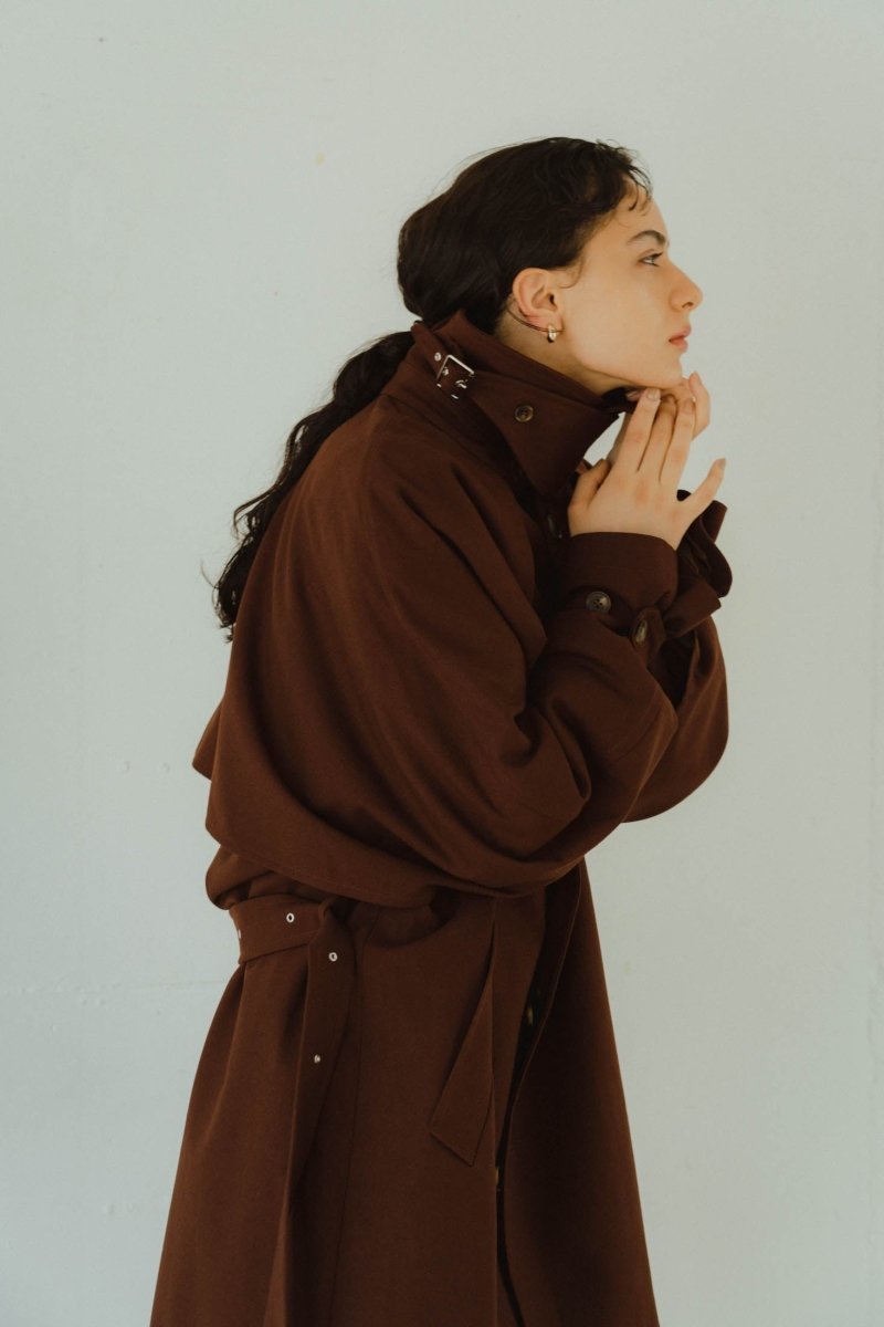3way dolman trench coat/Bordeaux - KNUTH MARF