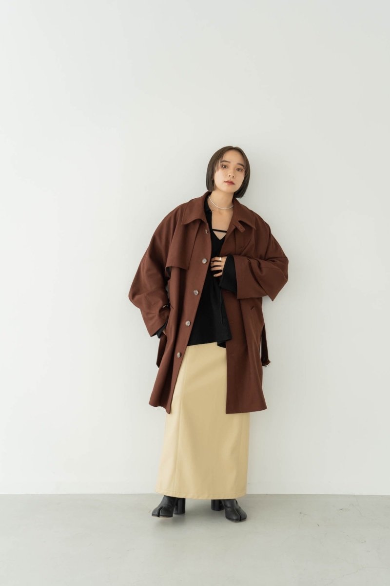 3way dolman trench coat/Bordeaux - KNUTH MARF