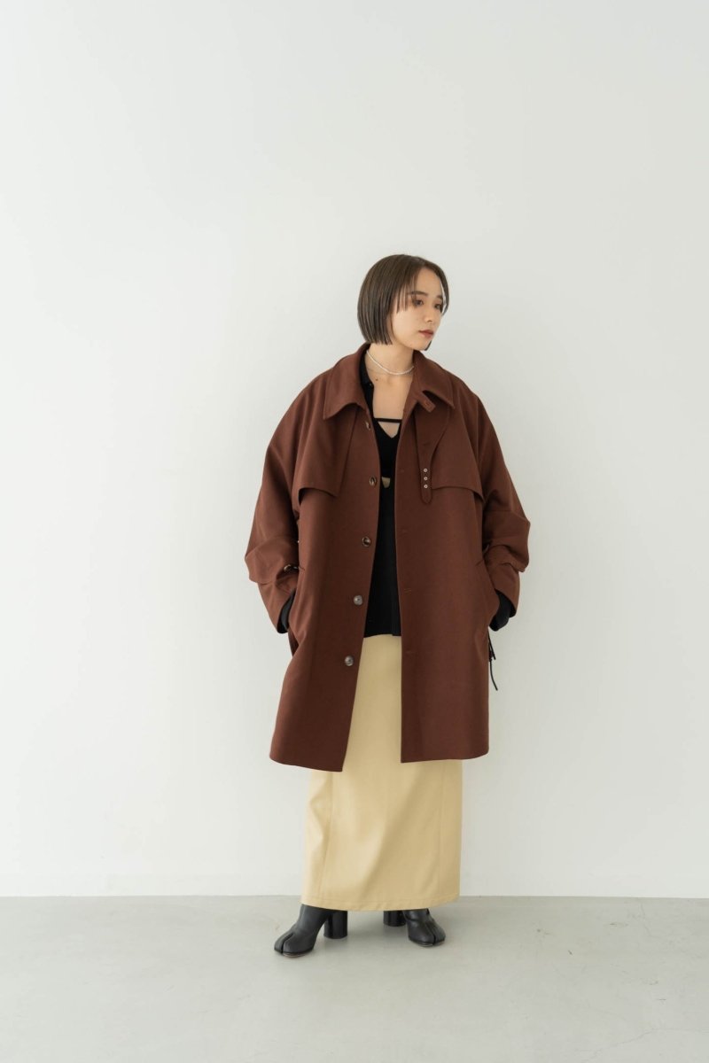 ジャケット/アウターAmeri未使用3WAY DOLMAN TRENCH COAT/パープル(F