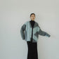 accent mohair cardigan(unisex)/graysky - KNUTH MARF