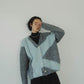 accent mohair cardigan(unisex)/graysky - KNUTH MARF
