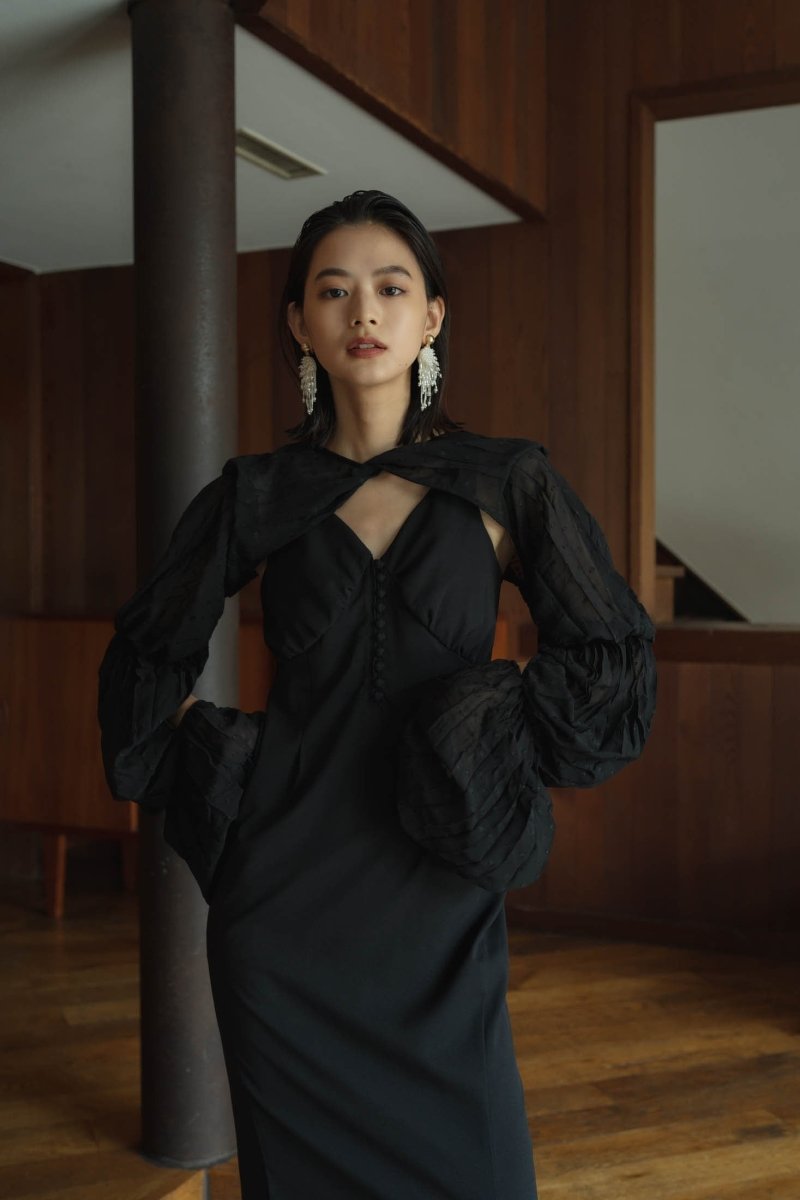 balloon bolero one piece/blackblack | KNUTH MARF