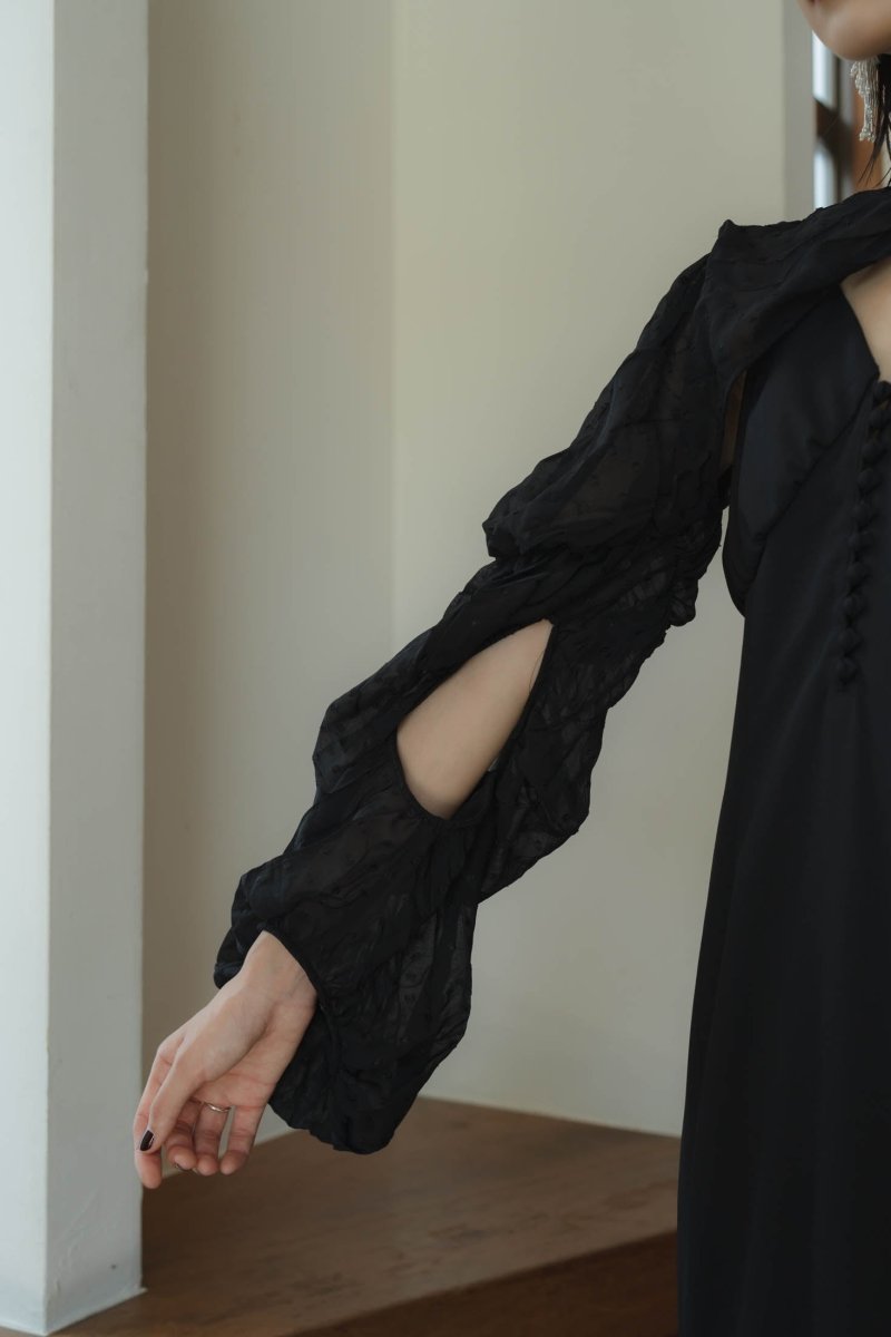 balloon bolero one piece/blackblack | KNUTH MARF