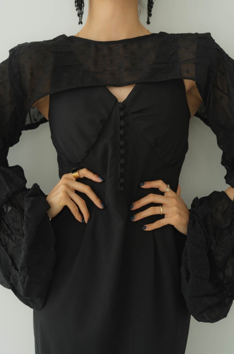 balloon bolero one piece/blackblack | KNUTH MARF