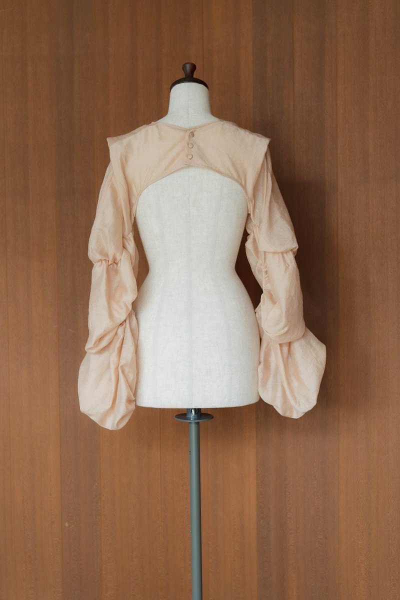 balloon bolero one piece/charcoalbeige