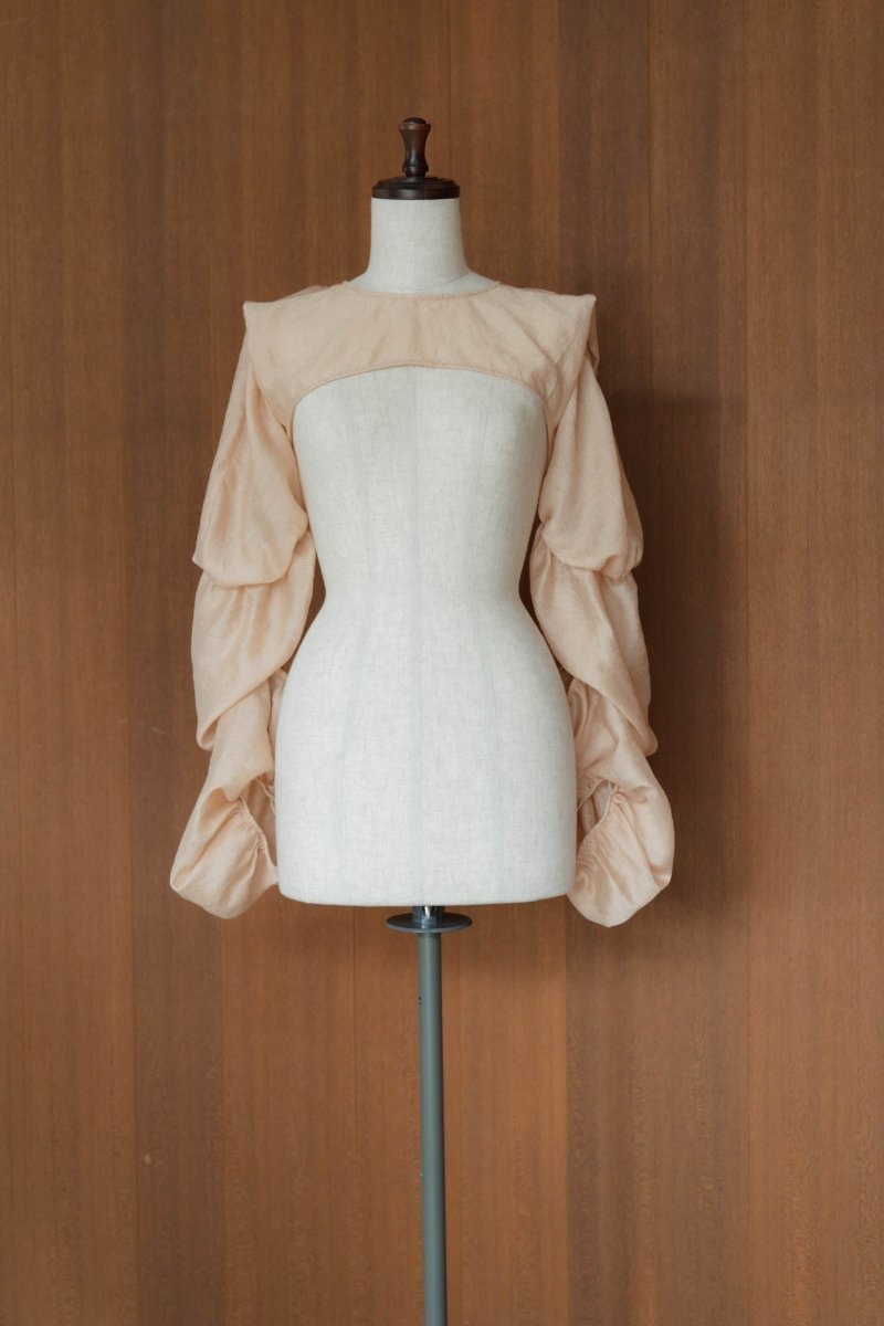 balloon bolero one piece/charcoalbeige