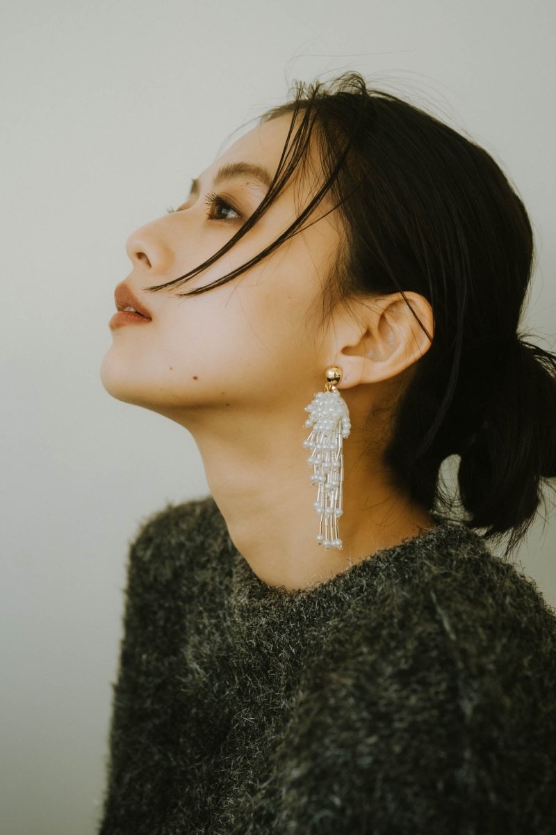 昨年の商品になりますKnuth Marf beads earring white イヤリング