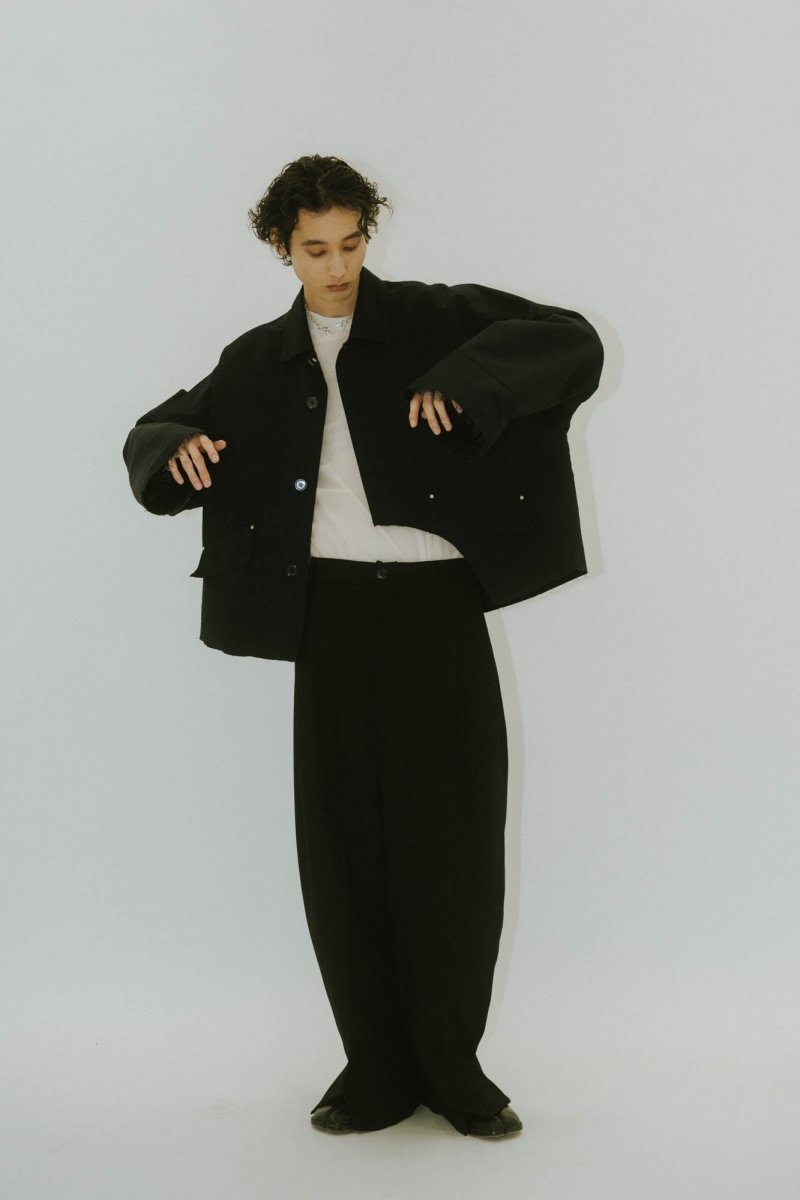 cutting edge shirt jacket(unisex)/navy