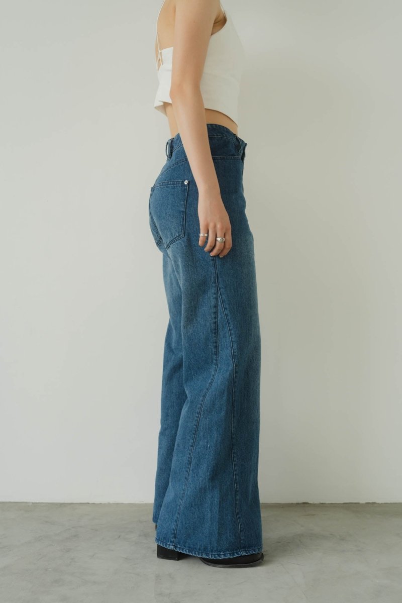 Denim BAGGY pants/blue Blue / XS