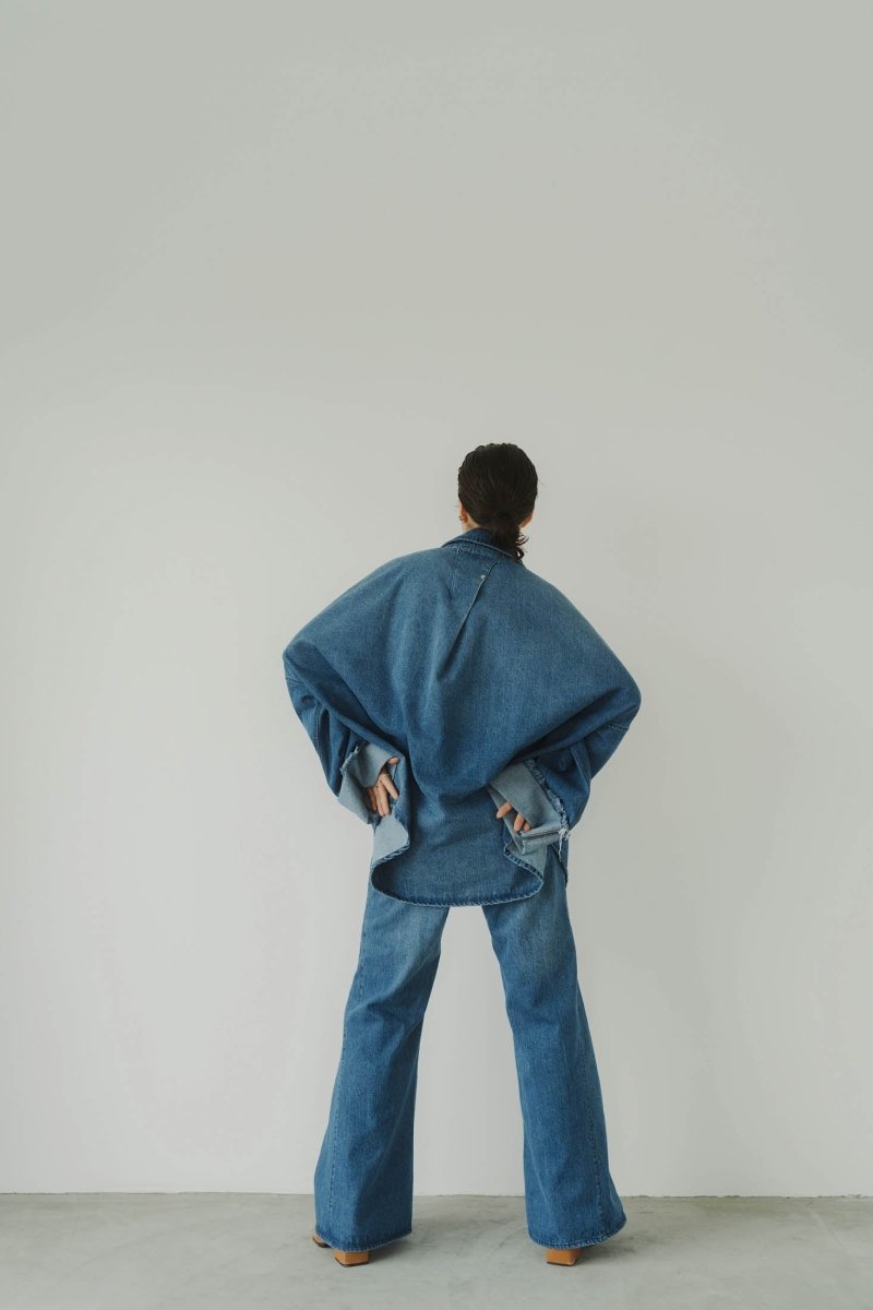 denim over shirt jacket(unisex)/blue