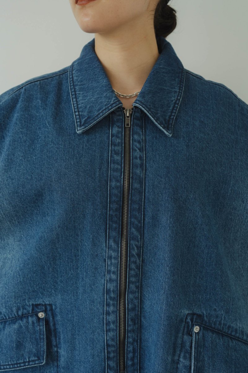 denim over shirt jacket(unisex)/blue