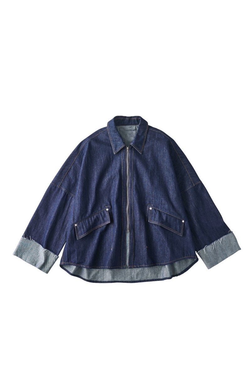 denim over shirt jacket(unisex)/indigo - KNUTH MARF