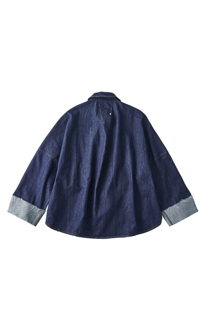 denim over shirt jacket(unisex)/indigo - KNUTH MARF
