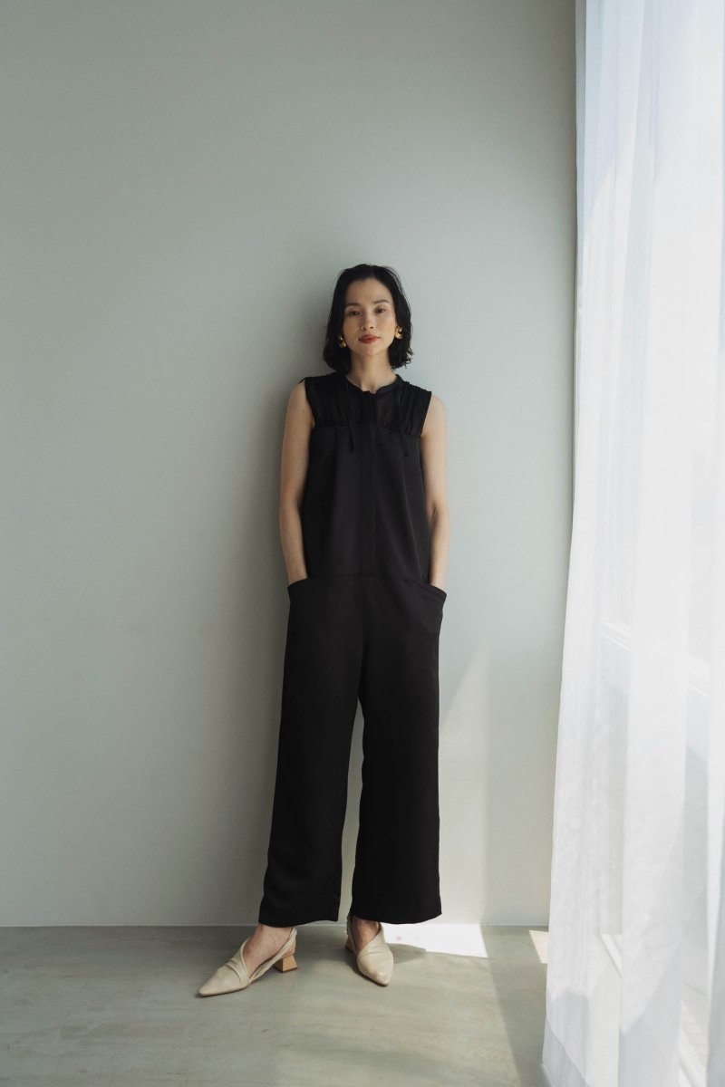 ennui sheer satin all in one/black | KNUTH MARF