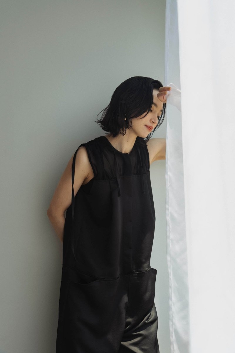 ennui sheer satin all in one/black | KNUTH MARF