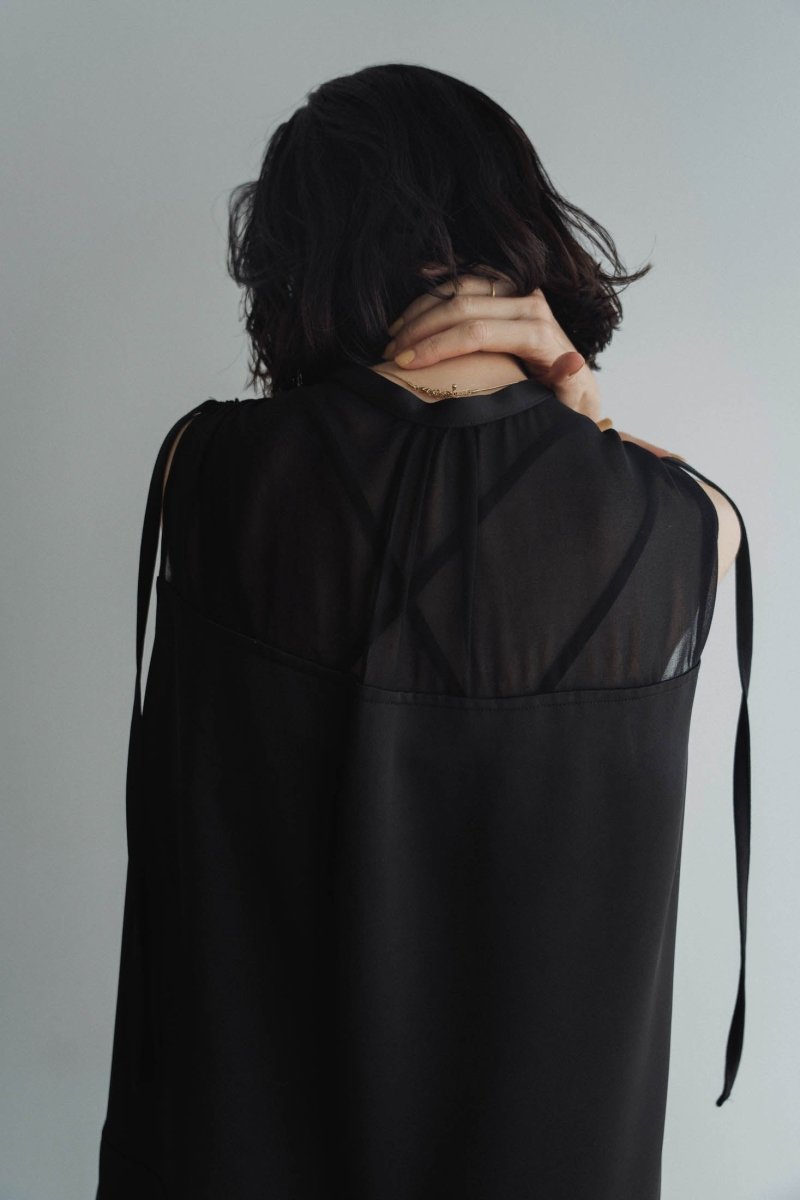 ennui sheer satin all in one/black | KNUTH MARF