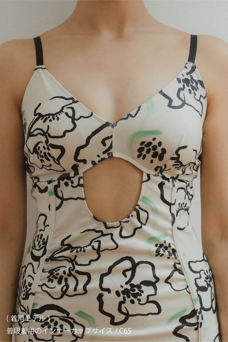 flower paint swimwear(onepiece)/2color - KNUTH MARF