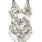 flower paint swimwear(onepiece)/2color - KNUTH MARF