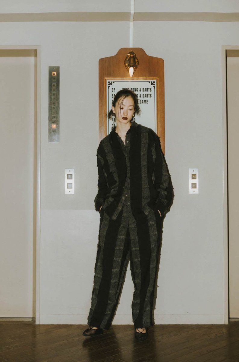 fringe switching pants(unisex)/2color