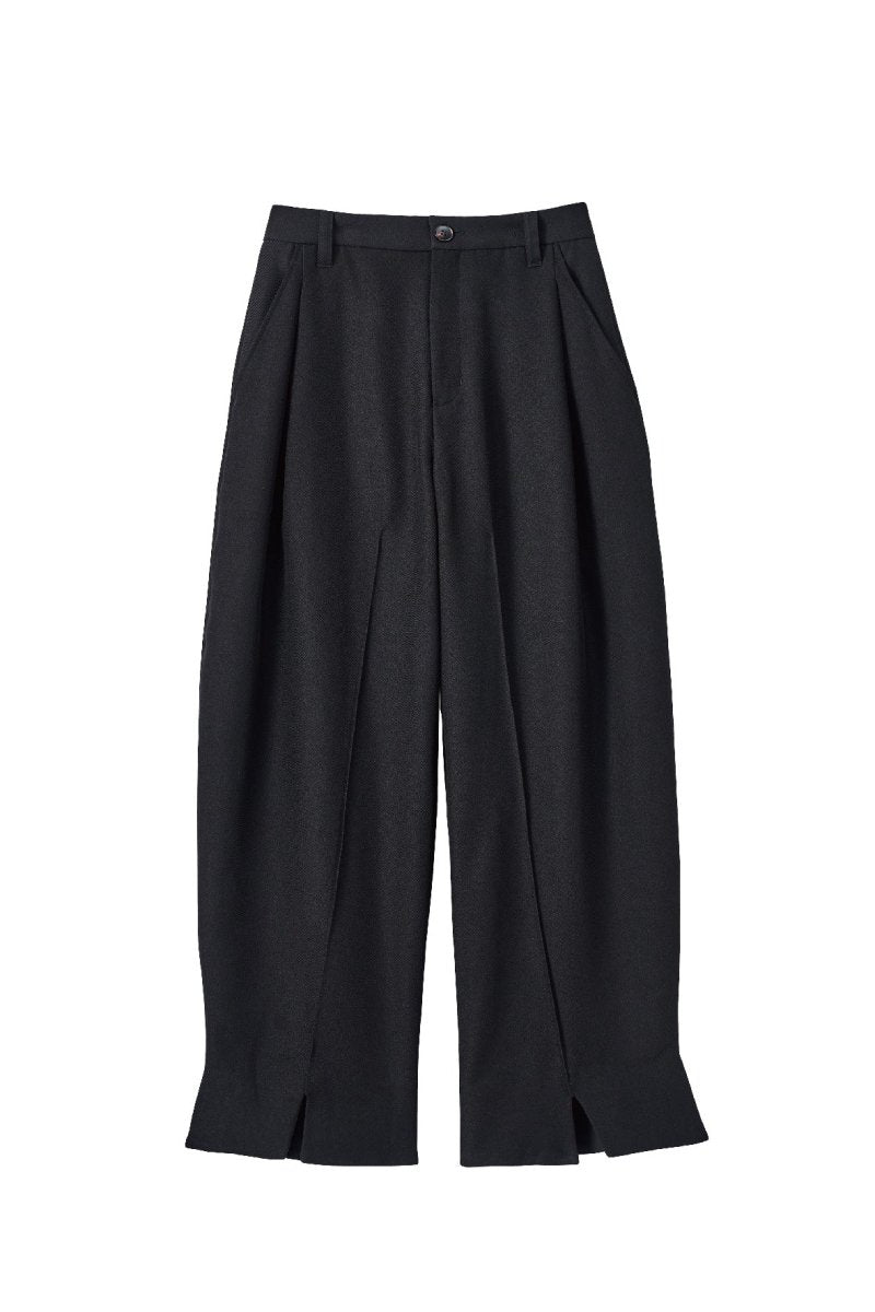 front slit pants(unisex)/black | KNUTH MARF