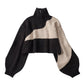 half zip bicolor knit/blackivory - KNUTH MARF