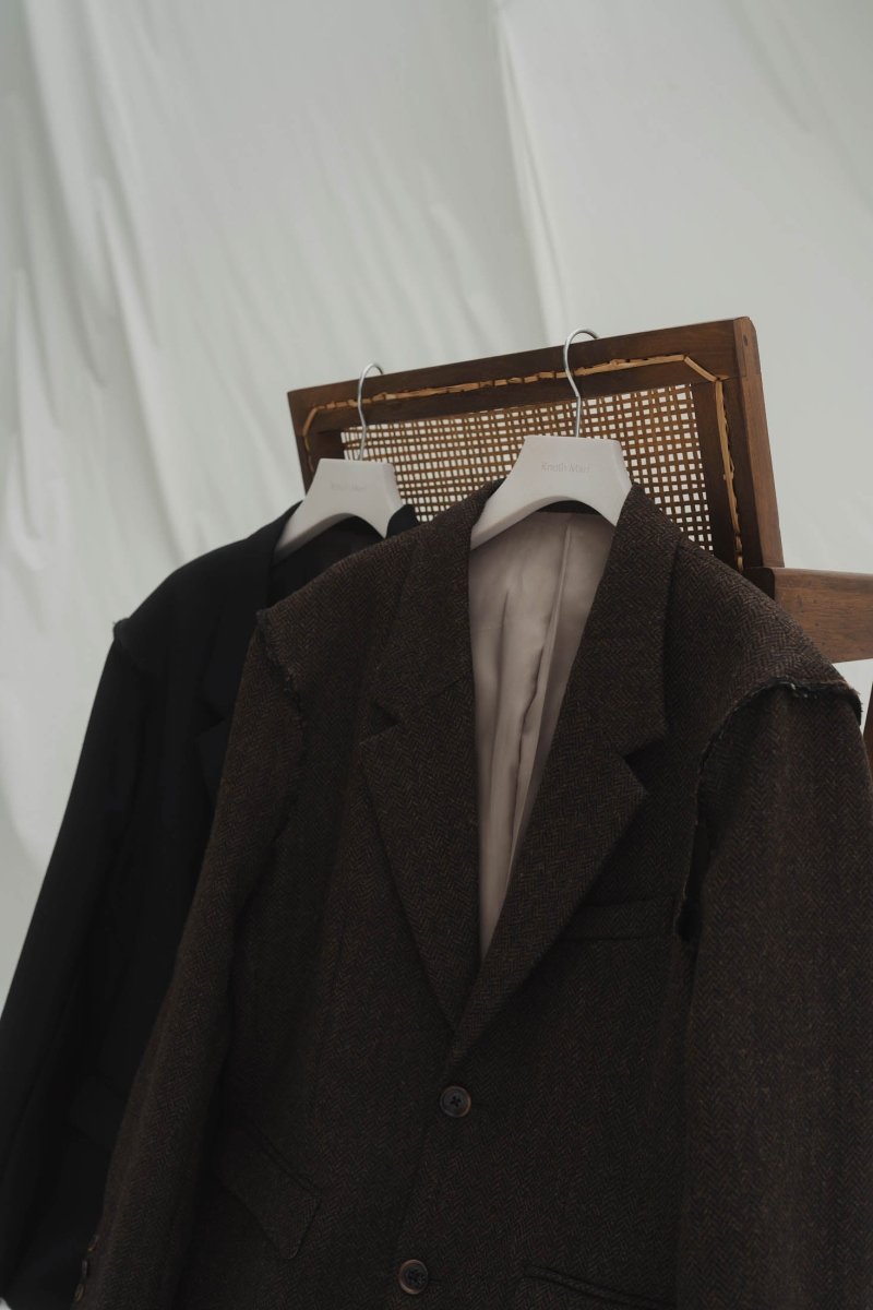 -high end- raw edge jacket/herringbone - KNUTH MARF