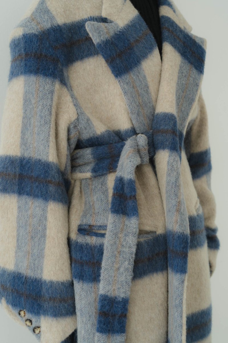 -high end- remake chester long coat/bluegray - KNUTH MARF