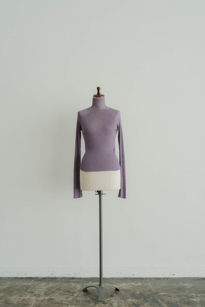 high neck lamé knit_3color - KNUTH MARF