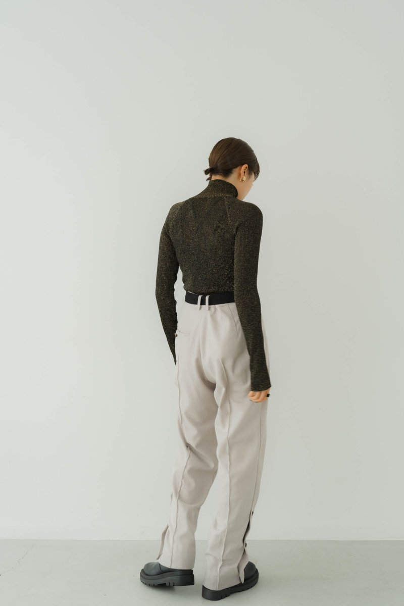 high neck lamé knit/black - KNUTH MARF
