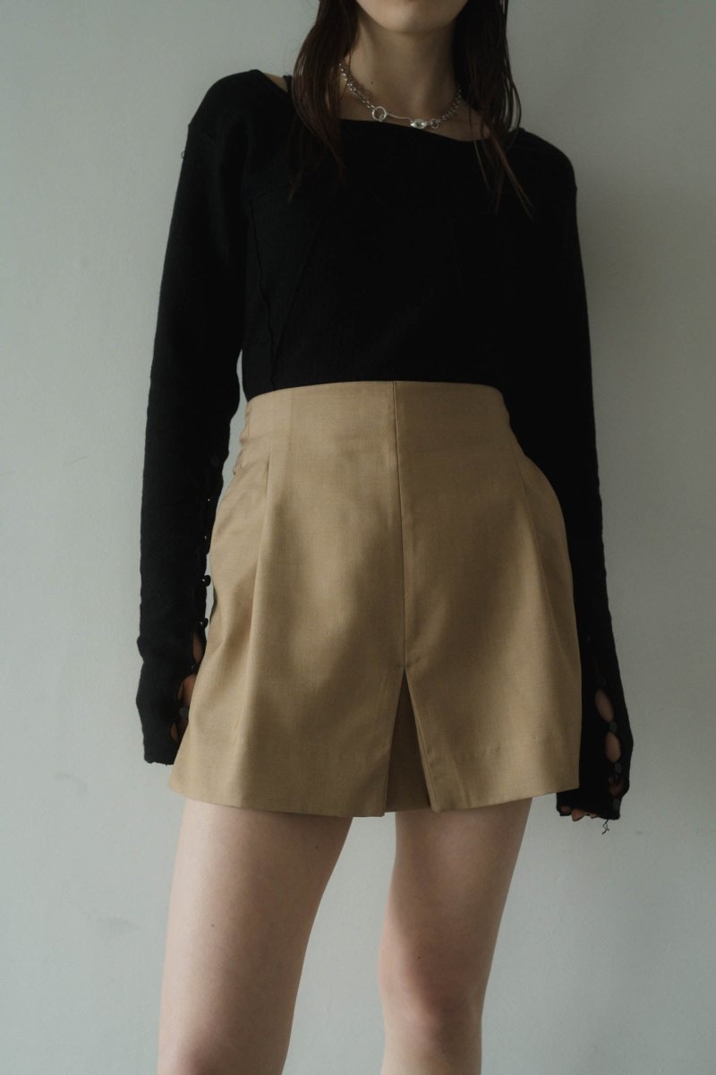 high waist front skort/beige | KNUTH MARF