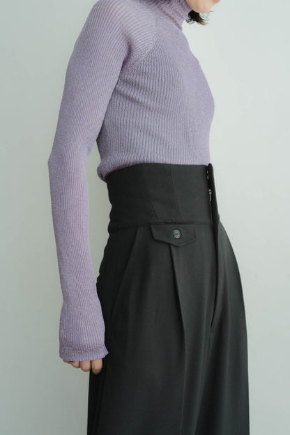high waist lace up slacks pants/2color - KNUTH MARF