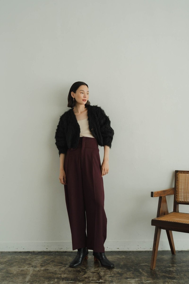 high waist lace up slacks pants/2color - KNUTH MARF