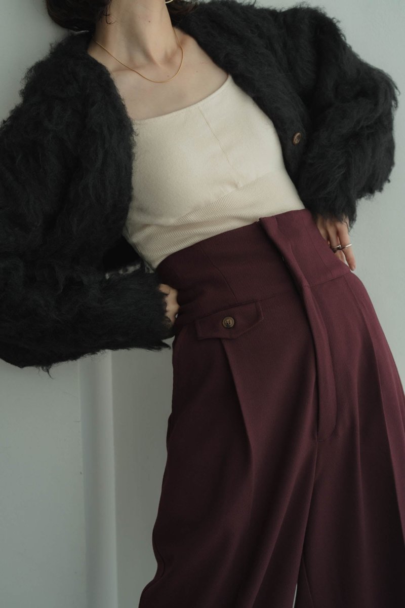 high waist lace up slacks pants/2color - KNUTH MARF