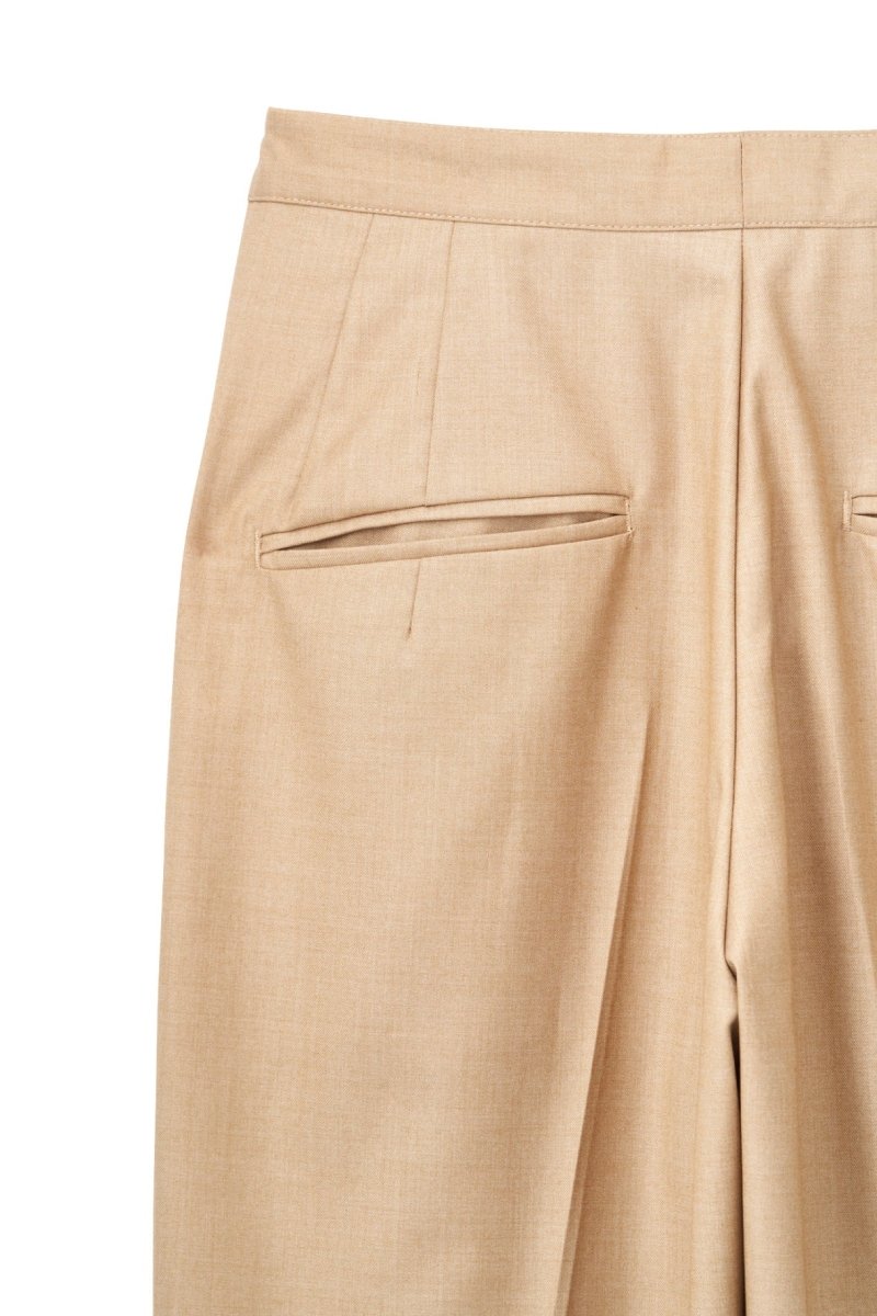 high waist slacks pants/beige - KNUTH MARF