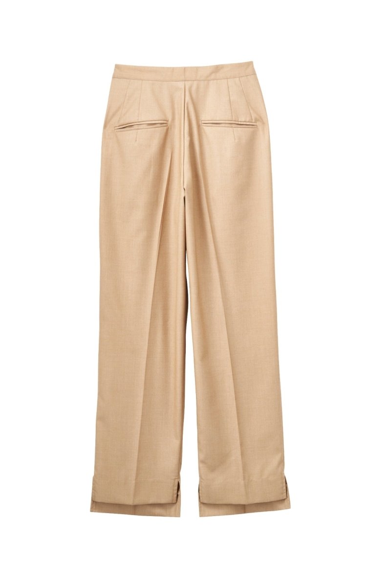 high waist slacks pants/beige - KNUTH MARF