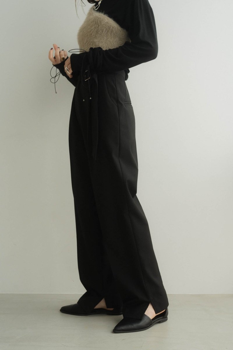 high waist slacks pants/black | KNUTH MARF