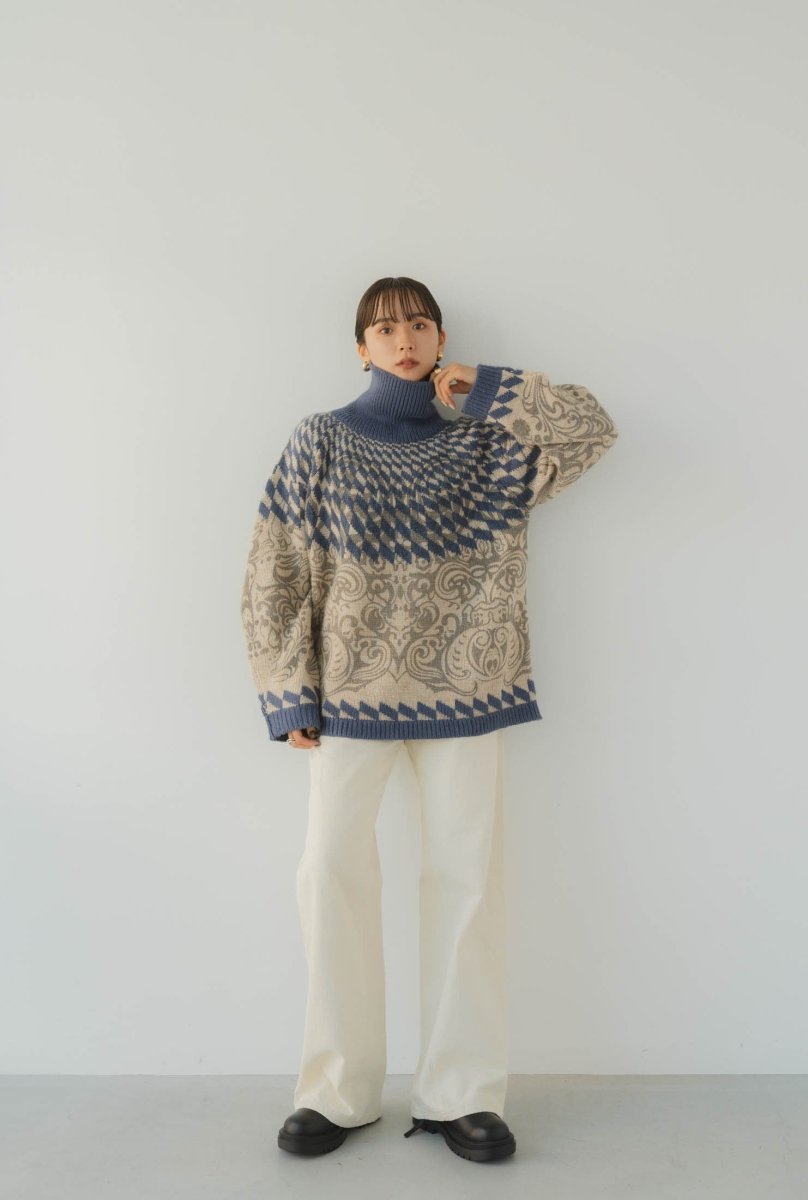 jacquard print knit/2color | KNUTH MARF
