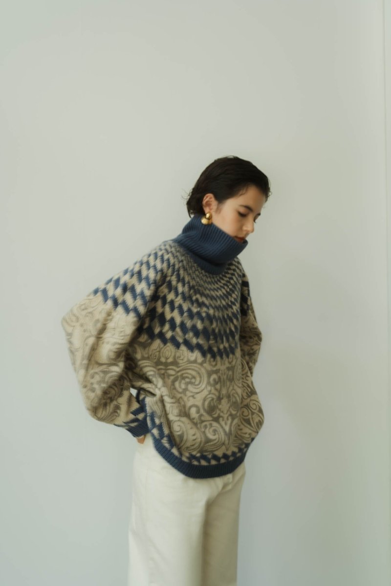 jacquard print knit/2color - KNUTH MARF