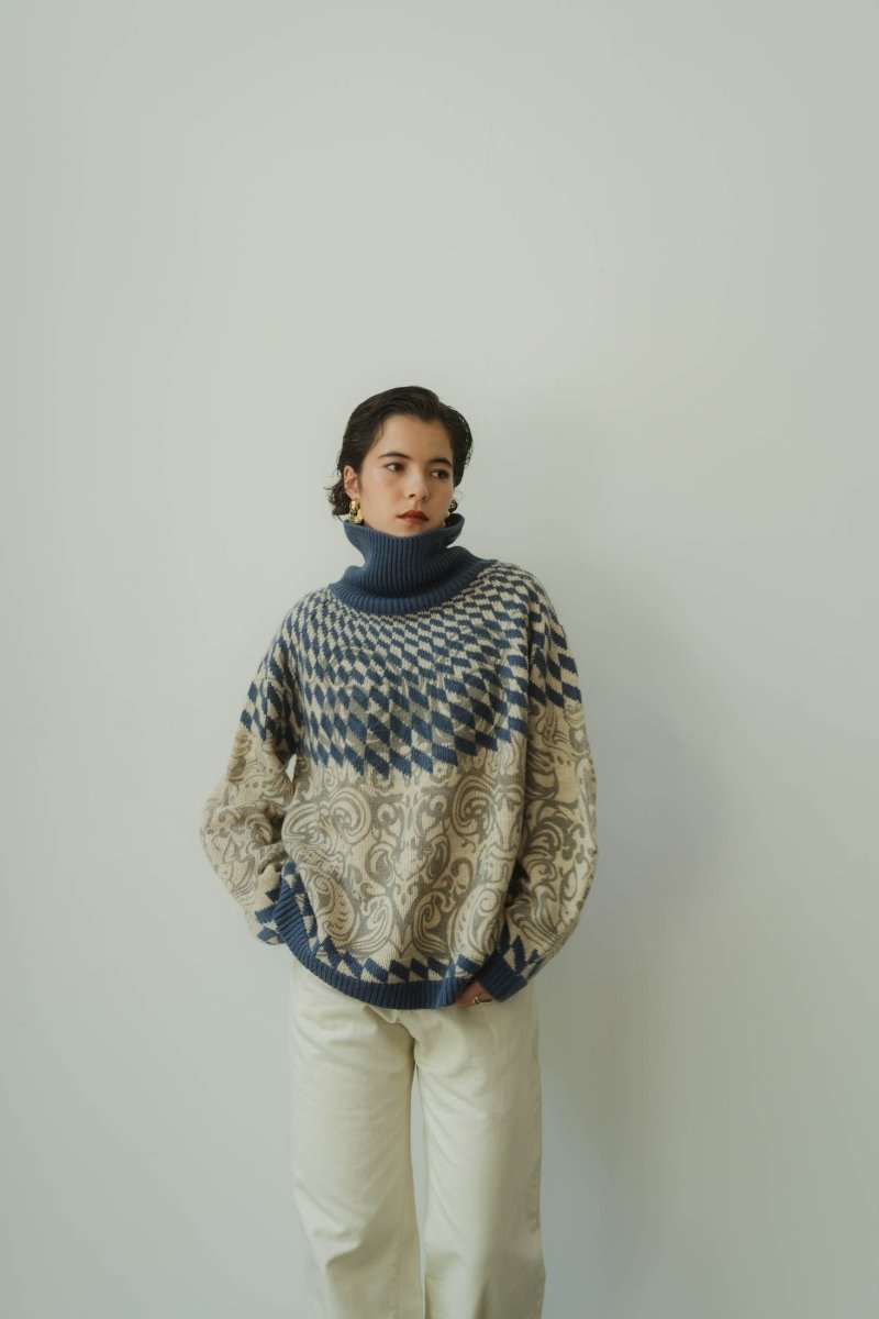 jacquard print knit/2color - KNUTH MARF